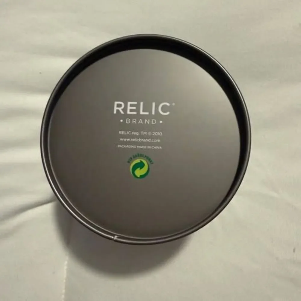 Relic Men's Black Stainless Steel Watch